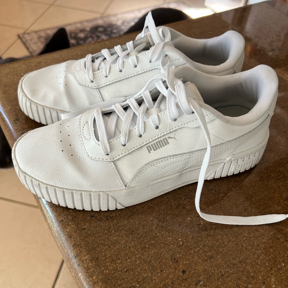 Puma Carina 2.0 White Low-Top  Sneakers Women’s 9.5 - Picture 4 of 14